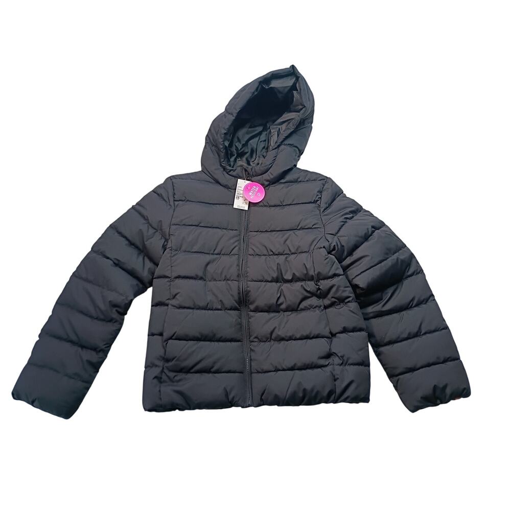 The Children's Place Black Puffer Jacket - Girls L (10/12)